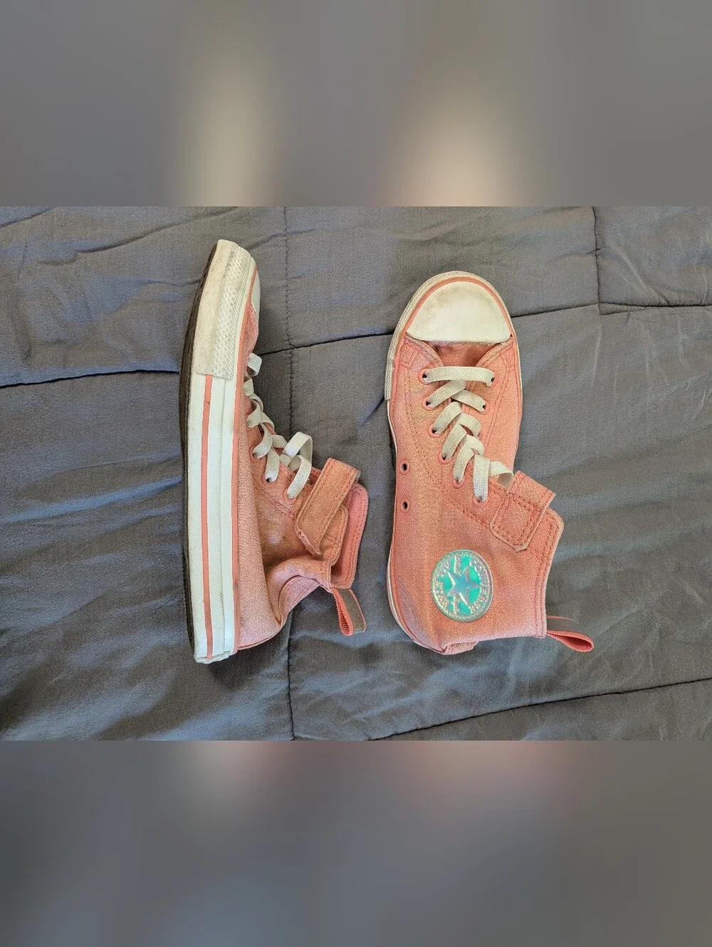 Converse Chuck Taylor All Star Pink Glitter High Top Sneakers Big Kids Sz 3